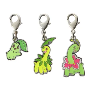 Chikorita, Bayleef, and Meganium Metal Charm