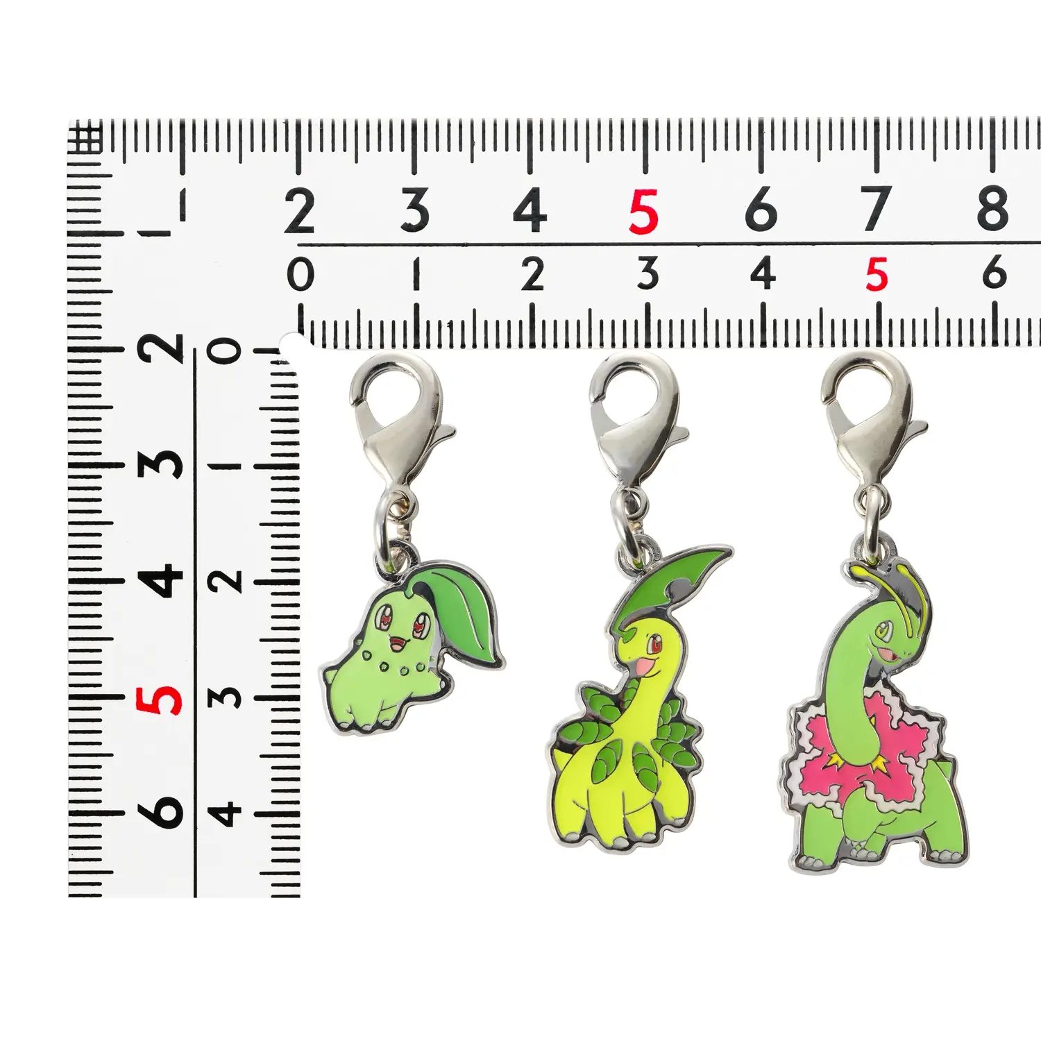 Chikorita, Bayleef, and Meganium Metal Charm - Image 2