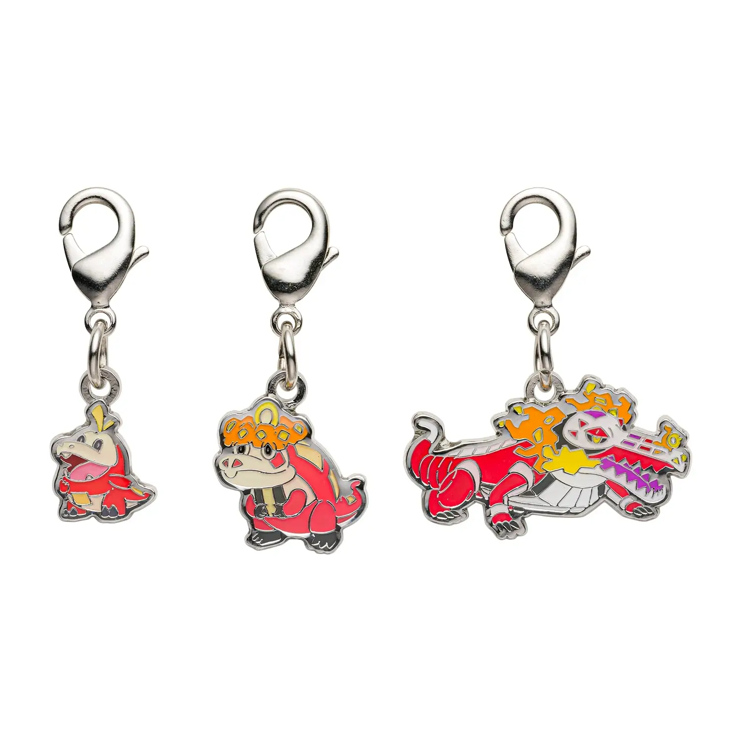 Fuecoco, Crocalor and Skeledirge Metal Charm