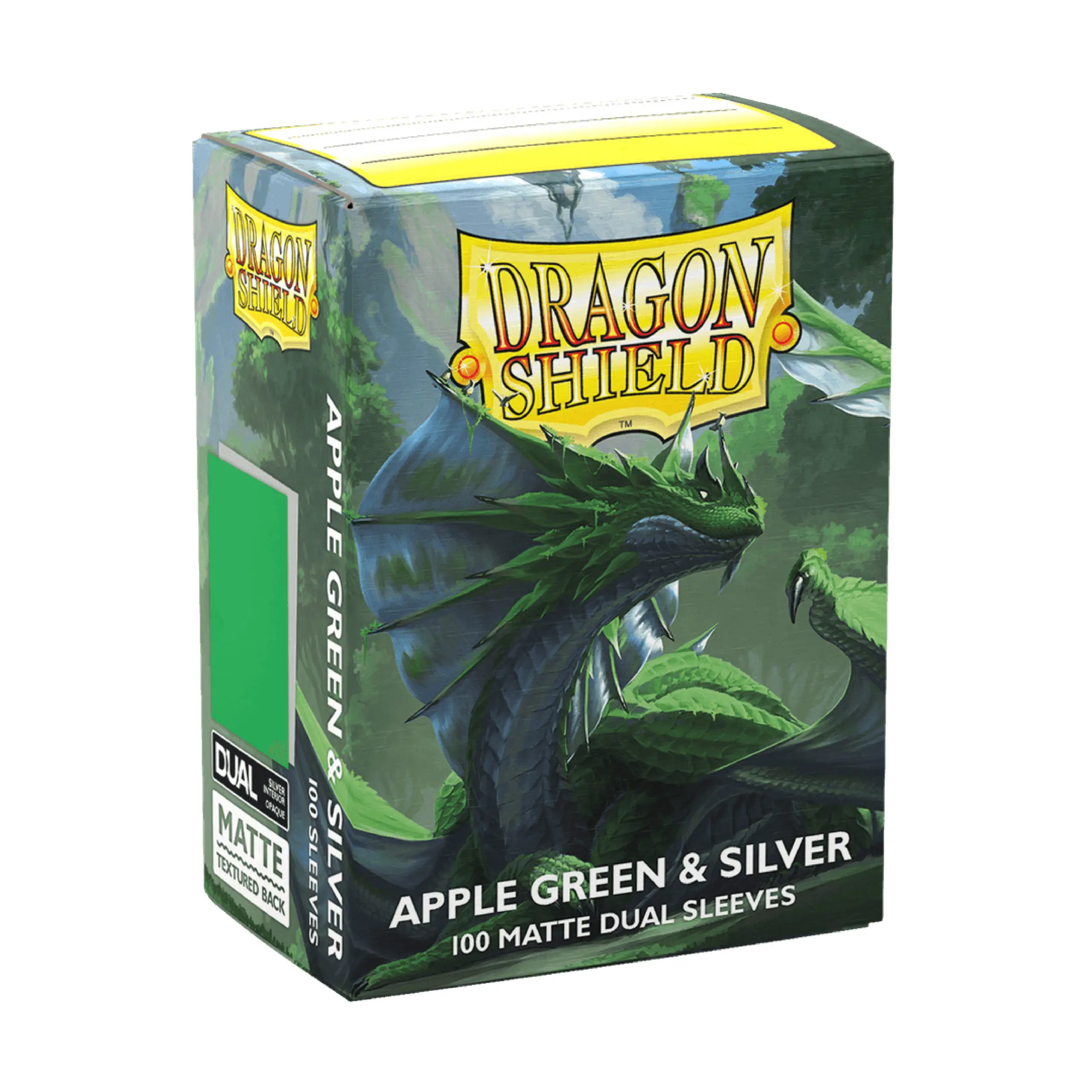 Dragon Shield Dual Matte Sleeves – (Apple Green & Silver) - Image 4