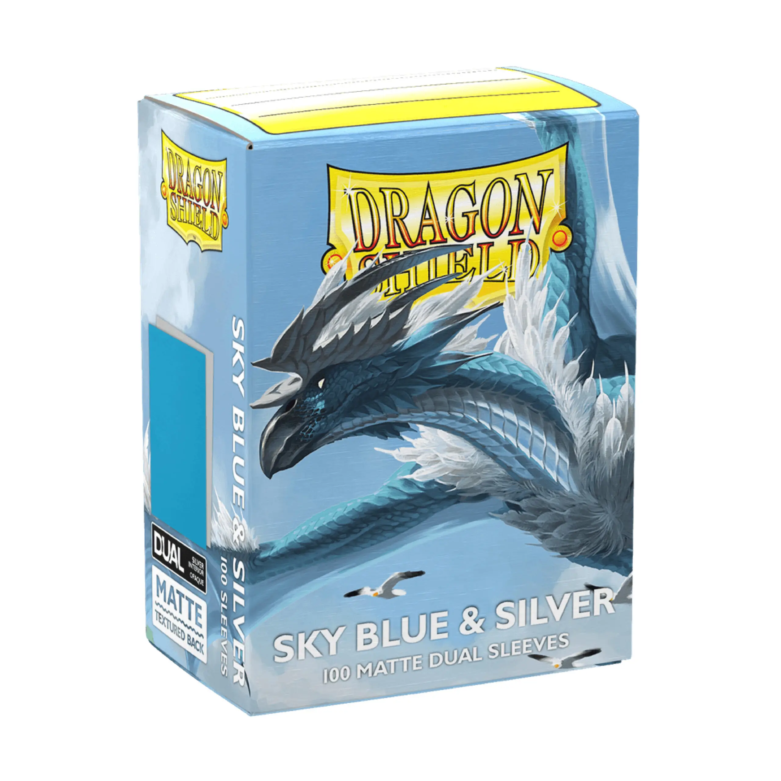 Dragon Shield Dual Matte Sleeves – (Sky Blue & Silver) - Image 4