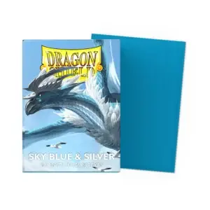 Dragon Shield Dual Matte Sleeves – (Sky Blue & Silver)