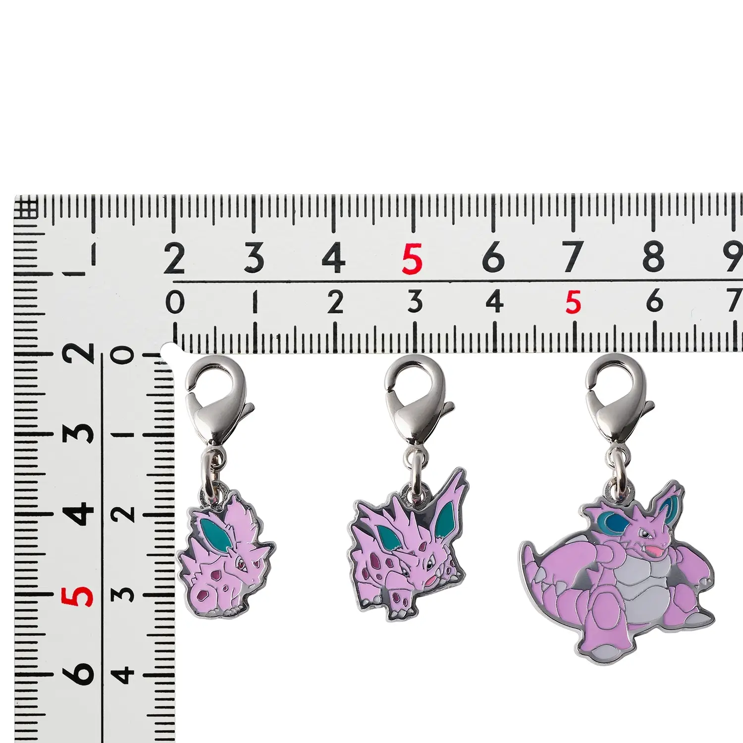 Nidoran♂, Nidorino, and Nidoking Metal Charm - Image 2