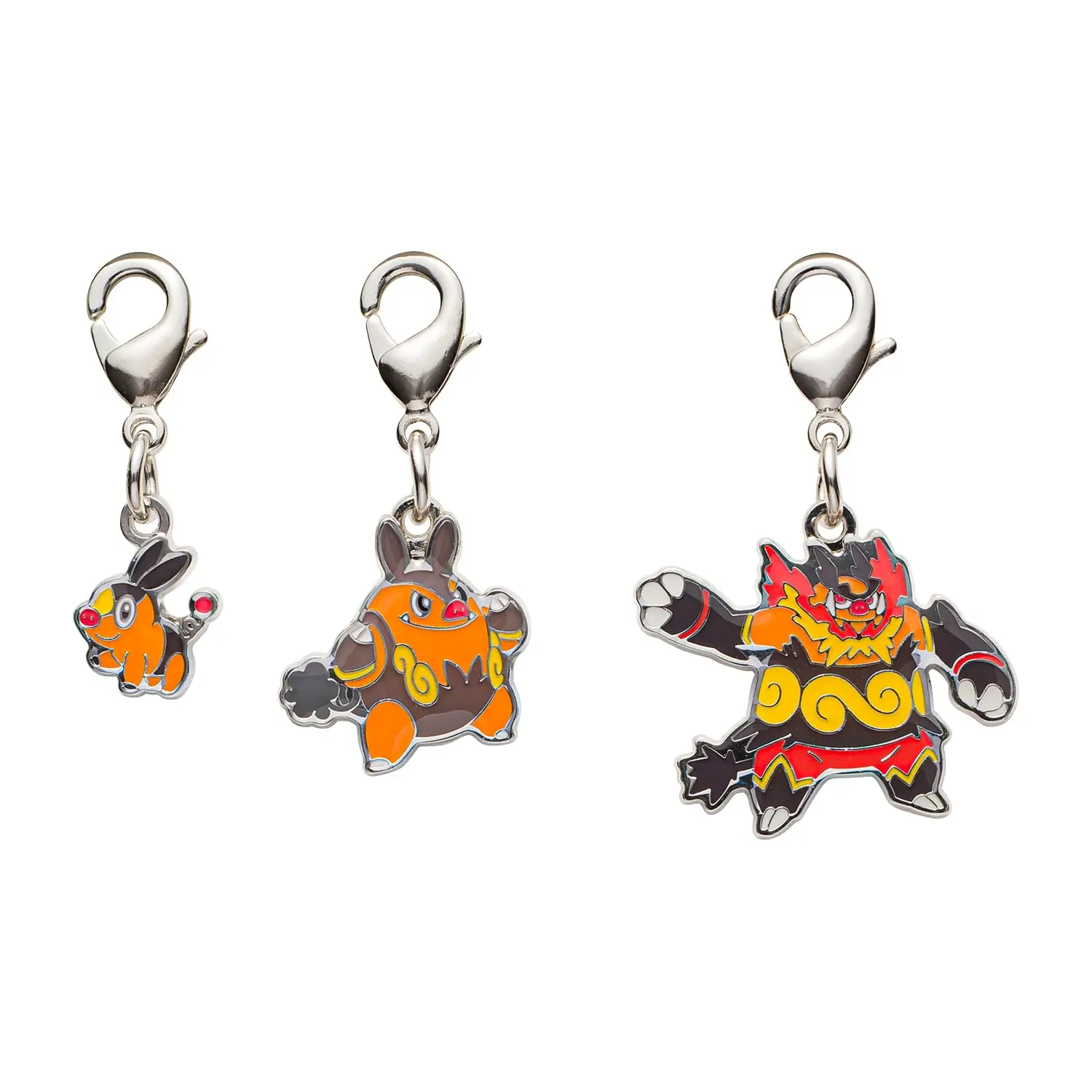 Tepig, Pignite & Emboar Metal Charm