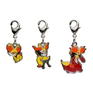 Fennekin, Braixen & Delphox Metal Charm