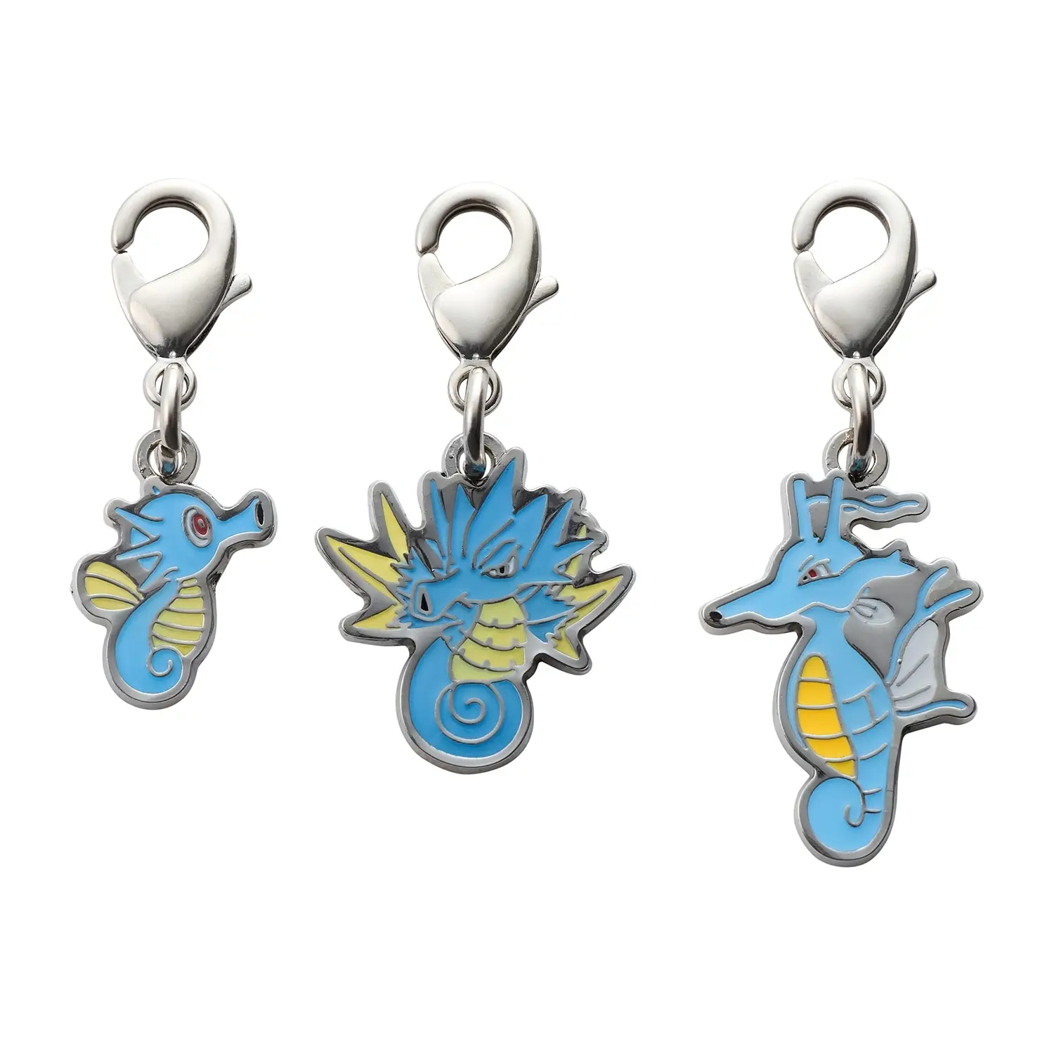 Horsea, Seadra, and Kingdra Metal Charm