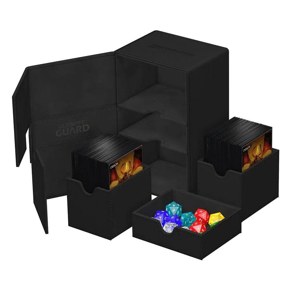 Ultimate Guard Twin Flip`n`Tray 160+ XenoSkin Monocolor Black - Image 4